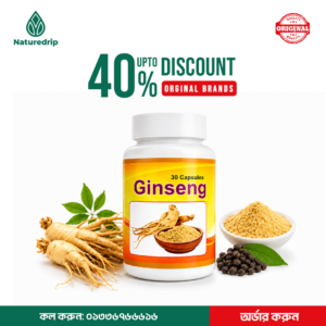 Ginseng – Natural Energy & Vitality Supplement (30 Capsules) – Nature Drip